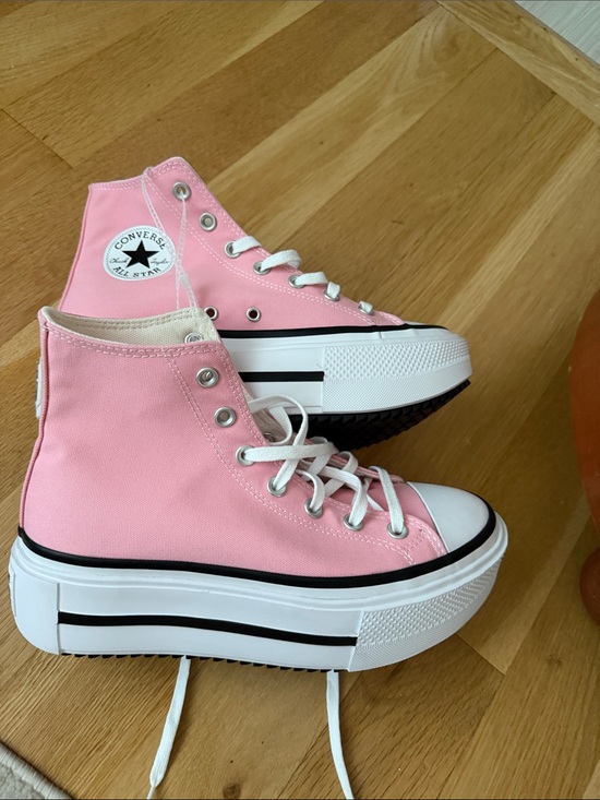 Converse Shoes - Converse Pink High-Top Platform Sneakers.